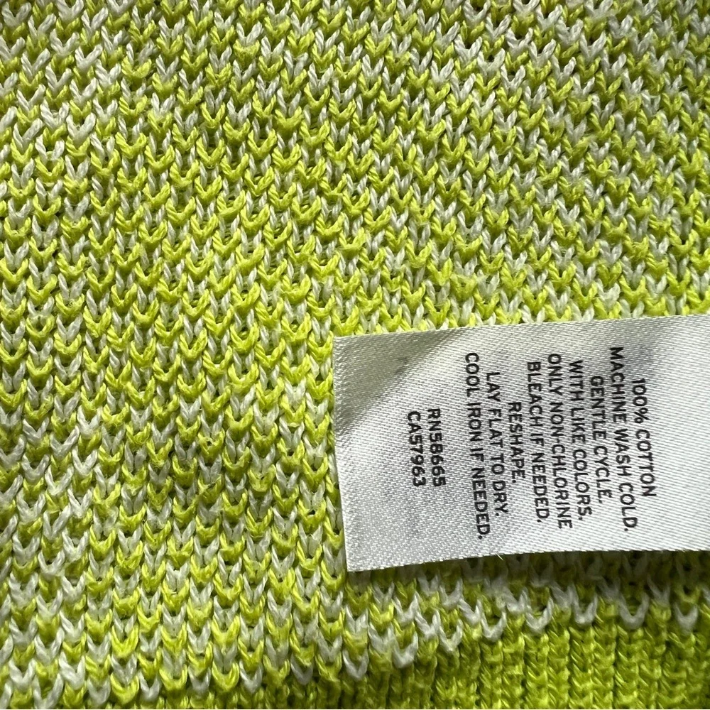 NORDSTROM BP Neon Checkered Plaid Oversized Crop Cardigan Sweater 100% Cotton - Picture 4 of 7